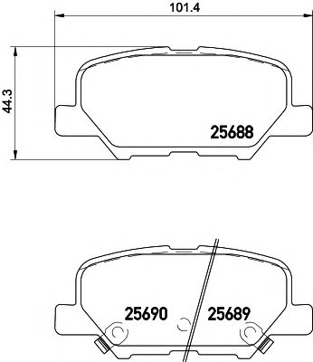 HELLA PAGID 8db355020291 -  Комплект тормозных колодок, дисковый тормоз